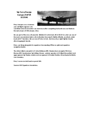 A preview of a PDF biography for Kempen, Percy George